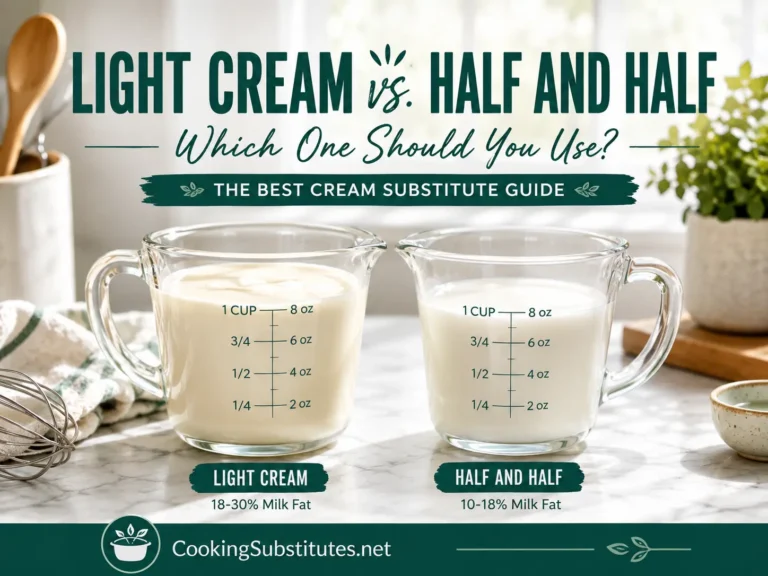 Light Cream vs Half and Half