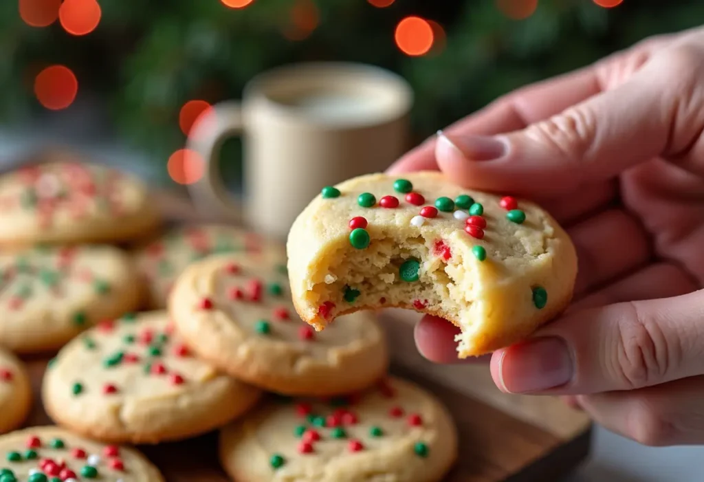 Perfect Christmas sprinkle cookies soft and chewy - best cookie recipes