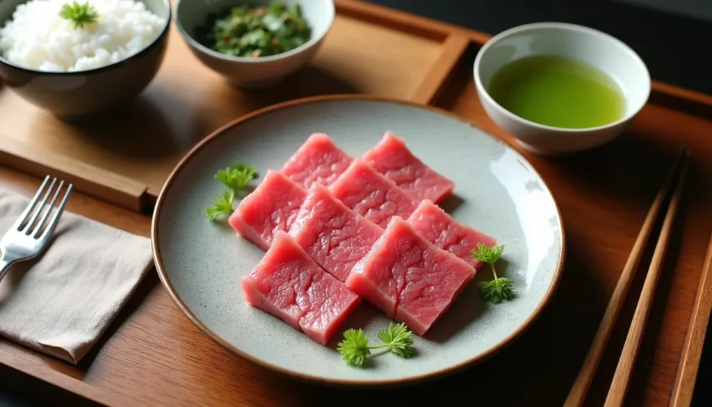 Serving Suggestions Beef tataki