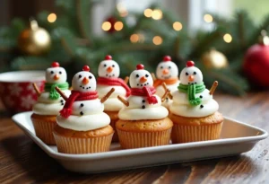 Snowman cupcakes