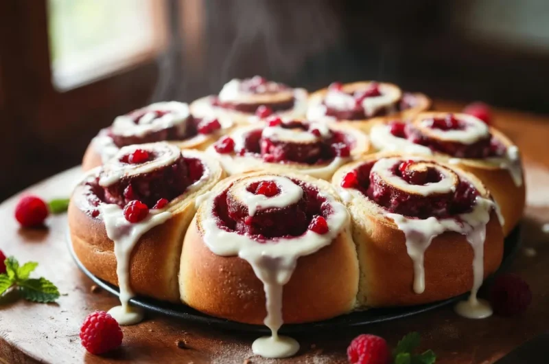 🍓 Raspberry Cinnamon Rolls