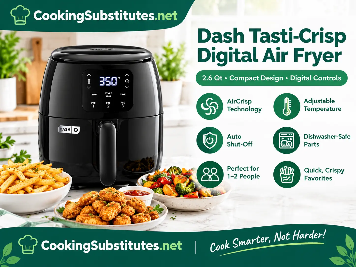 Best Ceramic Air Fryers: 5 Safe Picks I Trust in 2026 6 Compact ceramic air fryer on a small kitchen counter with sweet potato fries