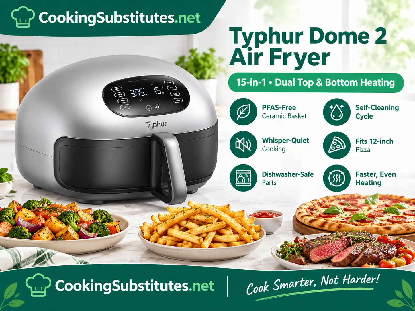 Best Ceramic Air Fryers: 5 Safe Picks I Trust in 2026 4 Wide ceramic air fryer baking a pizza as an oven replacement