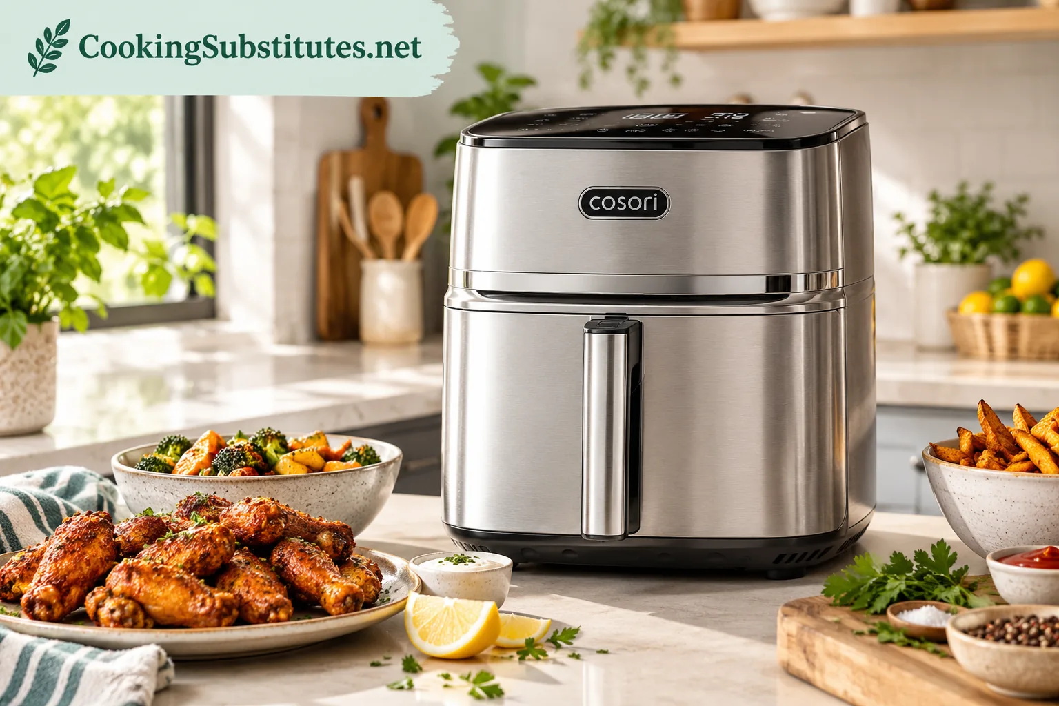 Best Air Fryers Without PFAS: 6 Safe Picks I Trust in 2026 7 Stainless steel ceramic air fryer without PFAS with crispy chicken wings